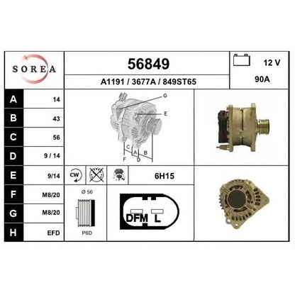 Foto Alternador EAI 56849