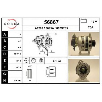 Foto Alternador EAI 56867