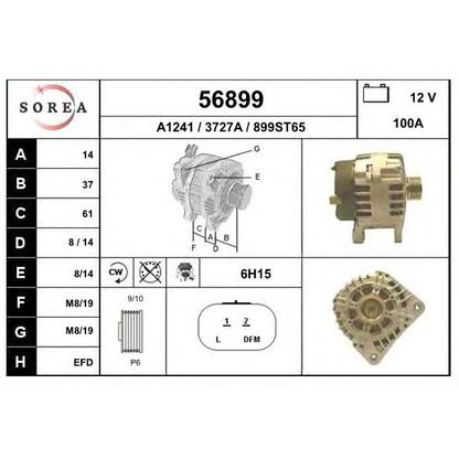 Zdjęcie Alternator EAI 56899