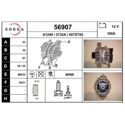 Zdjęcie Alternator EAI 56907