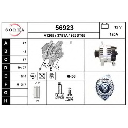 Photo Alternator EAI 56923