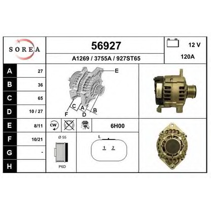 Zdjęcie Alternator EAI 56927