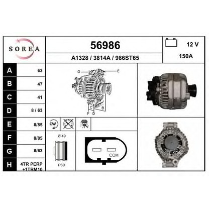 Foto Alternador EAI 56986