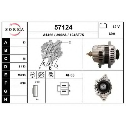 Zdjęcie Alternator EAI 57124