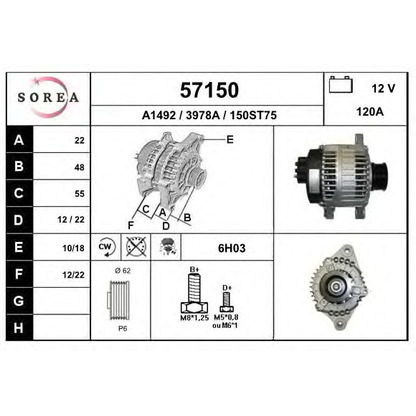 Zdjęcie Alternator EAI 57150