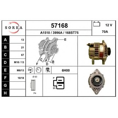 Zdjęcie Alternator EAI 57168