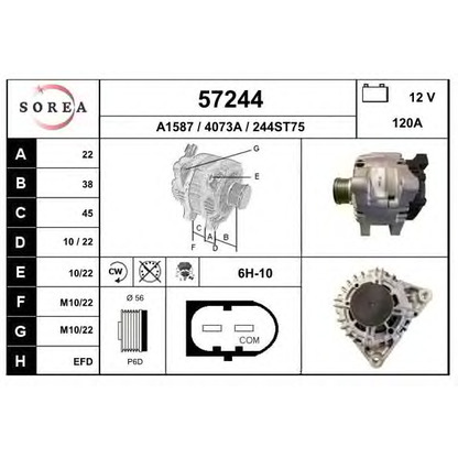 Zdjęcie Alternator EAI 57244