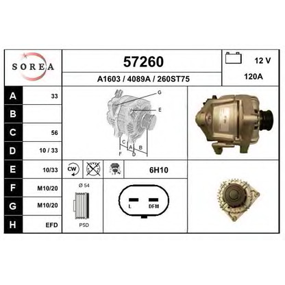 Zdjęcie Alternator EAI 57260