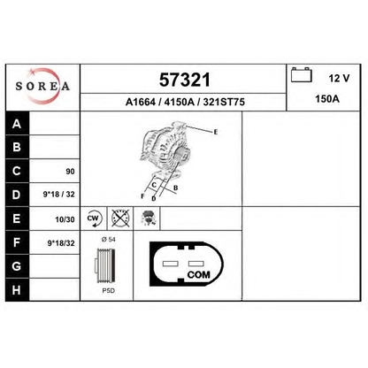 Zdjęcie Alternator EAI 57321