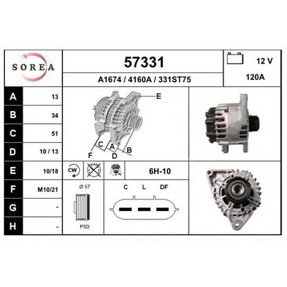 Foto Alternatore EAI 57331