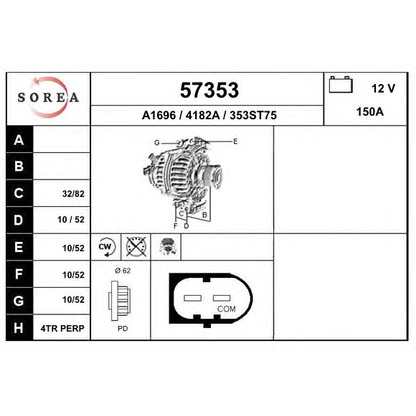 Zdjęcie Alternator EAI 57353