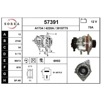 Foto Alternador EAI 57391