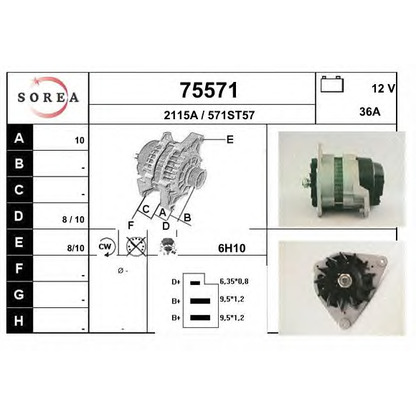 Foto Alternador EAI 75571