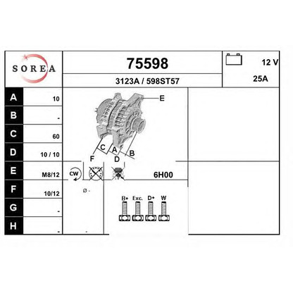 Foto Alternador EAI 75598