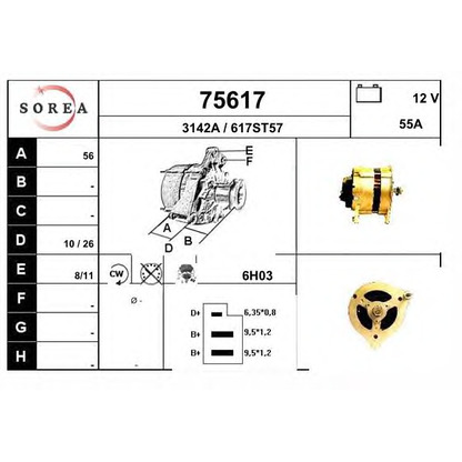 Photo Alternator EAI 75617