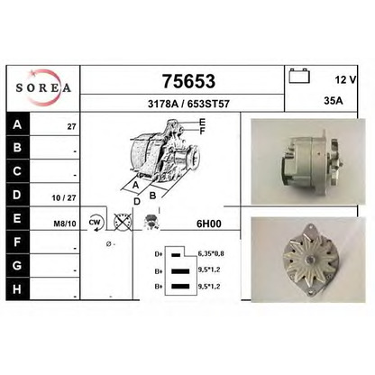 Zdjęcie Alternator EAI 75653