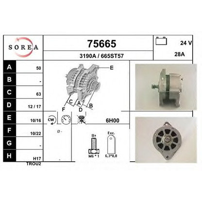 Photo Alternator EAI 75665