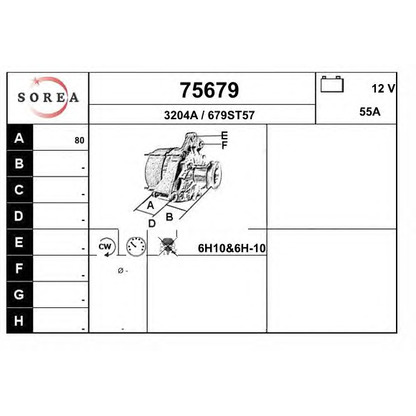 Foto Alternador EAI 75679