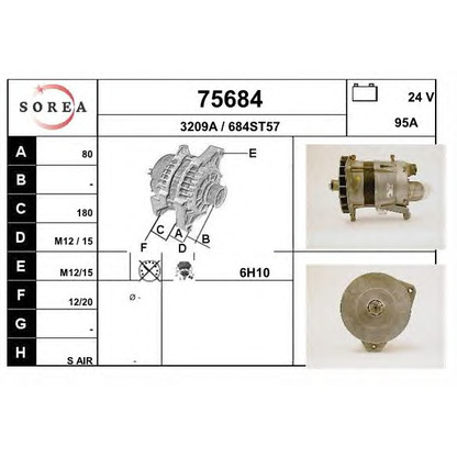 Foto Alternador EAI 75684