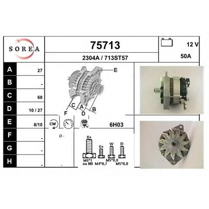 Foto Alternador EAI 75713