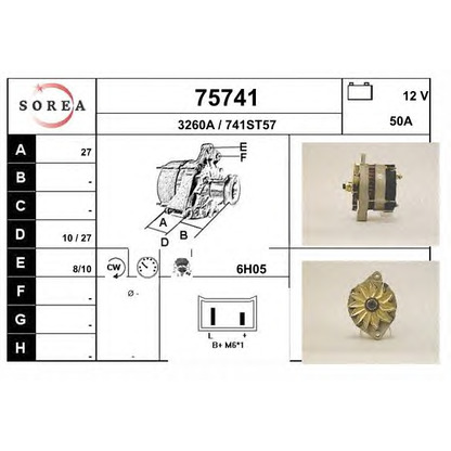 Zdjęcie Alternator EAI 75741