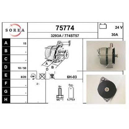 Foto Alternador EAI 75774