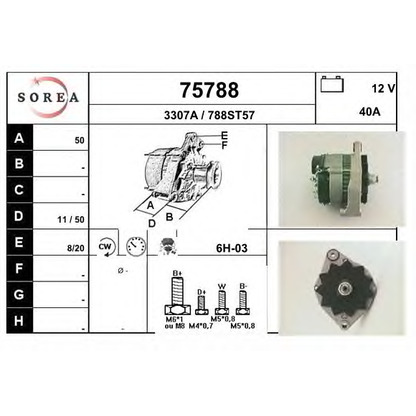 Zdjęcie Alternator EAI 75788