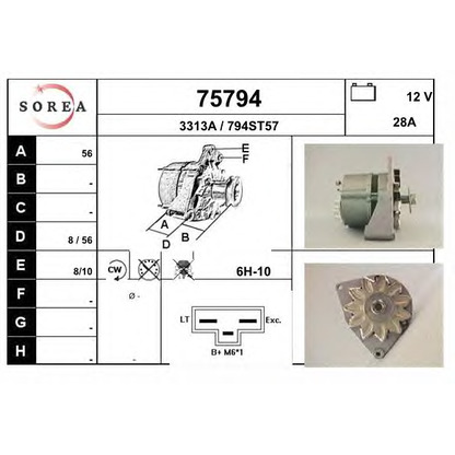 Zdjęcie Alternator EAI 75794