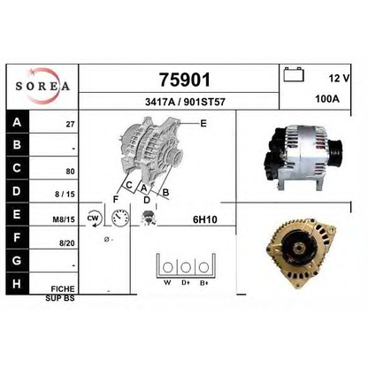 Zdjęcie Alternator EAI 75901