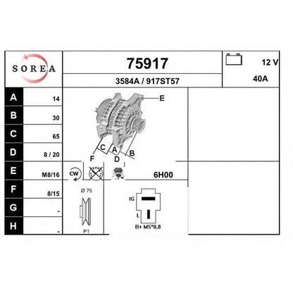 Photo Alternator EAI 75917