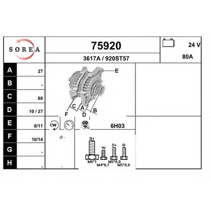 Foto Alternador EAI 75920