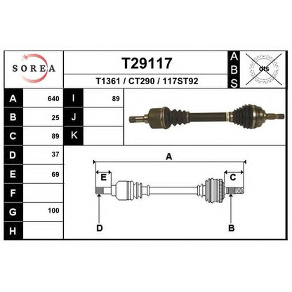 Foto Albero motore/Semiasse EAI T29117