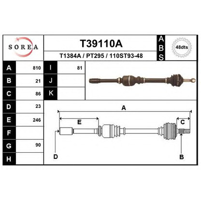 Foto Albero motore/Semiasse EAI T39110A