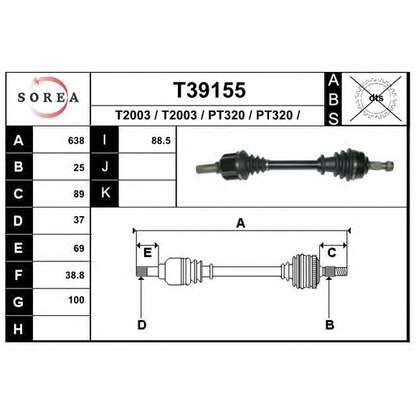 Foto Albero motore/Semiasse EAI T39155