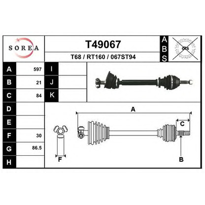 Foto Albero motore/Semiasse EAI T49067