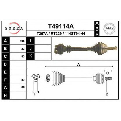 Foto Albero motore/Semiasse EAI T49114A