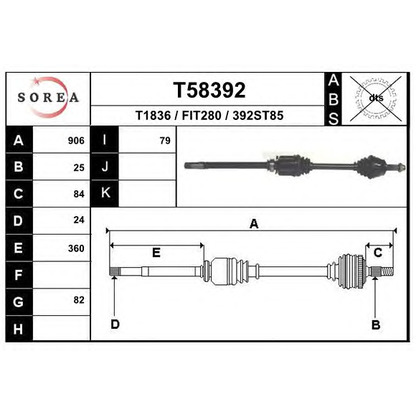 Foto Albero motore/Semiasse EAI T58392