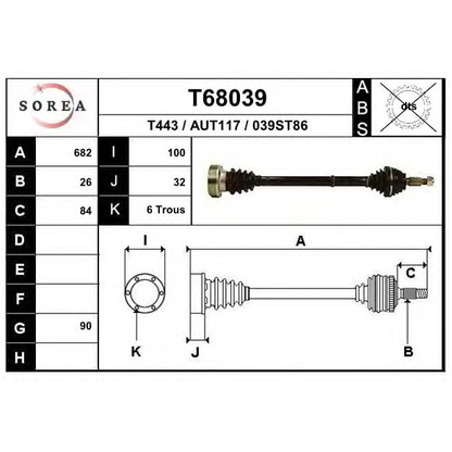 Foto Albero motore/Semiasse EAI T68039