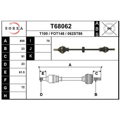 Foto Albero motore/Semiasse EAI T68062