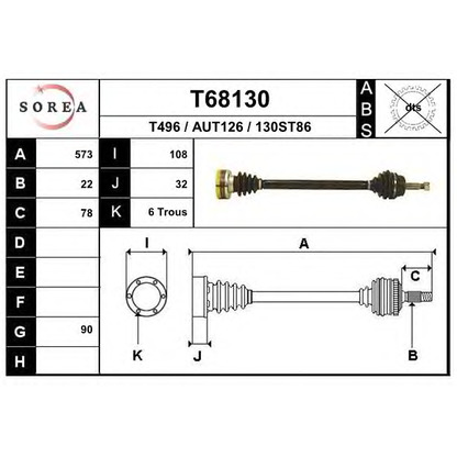 Foto Albero motore/Semiasse EAI T68130