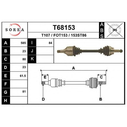 Foto Albero motore/Semiasse EAI T68153