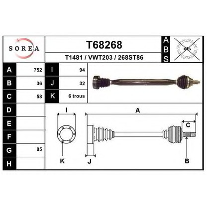 Foto Albero motore/Semiasse EAI T68268