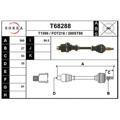 Photo Drive Shaft EAI T68288