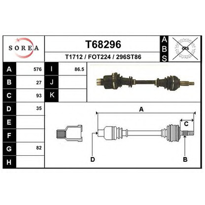 Foto Albero motore/Semiasse EAI T68296