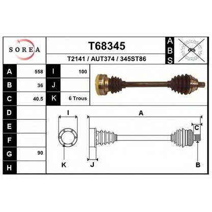 Foto Albero motore/Semiasse EAI T68345