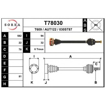 Foto Antriebswelle EAI T78030