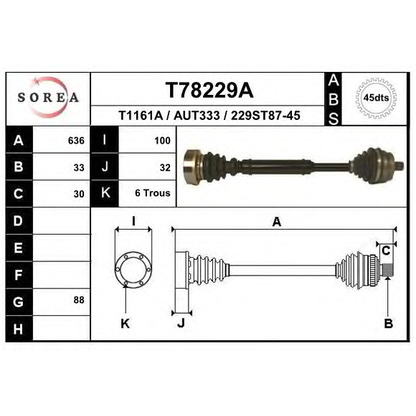 Foto Albero motore/Semiasse EAI T78229A