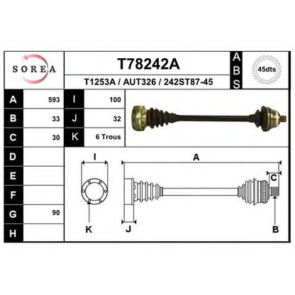 Zdjęcie Wał napędowy EAI T78242A