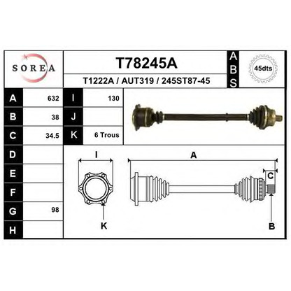 Foto Albero motore/Semiasse EAI T78245A