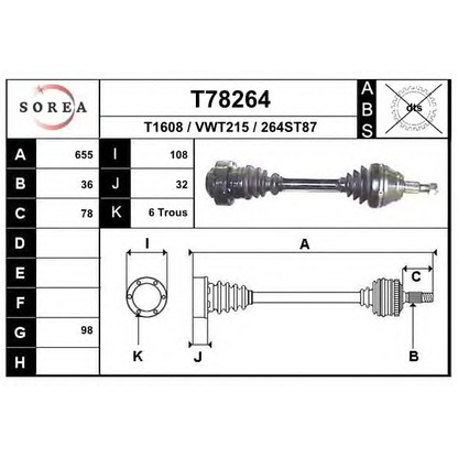 Foto Albero motore/Semiasse EAI T78264